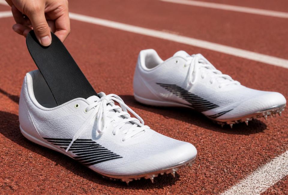 Close-up of an athlete's foot at ground contact